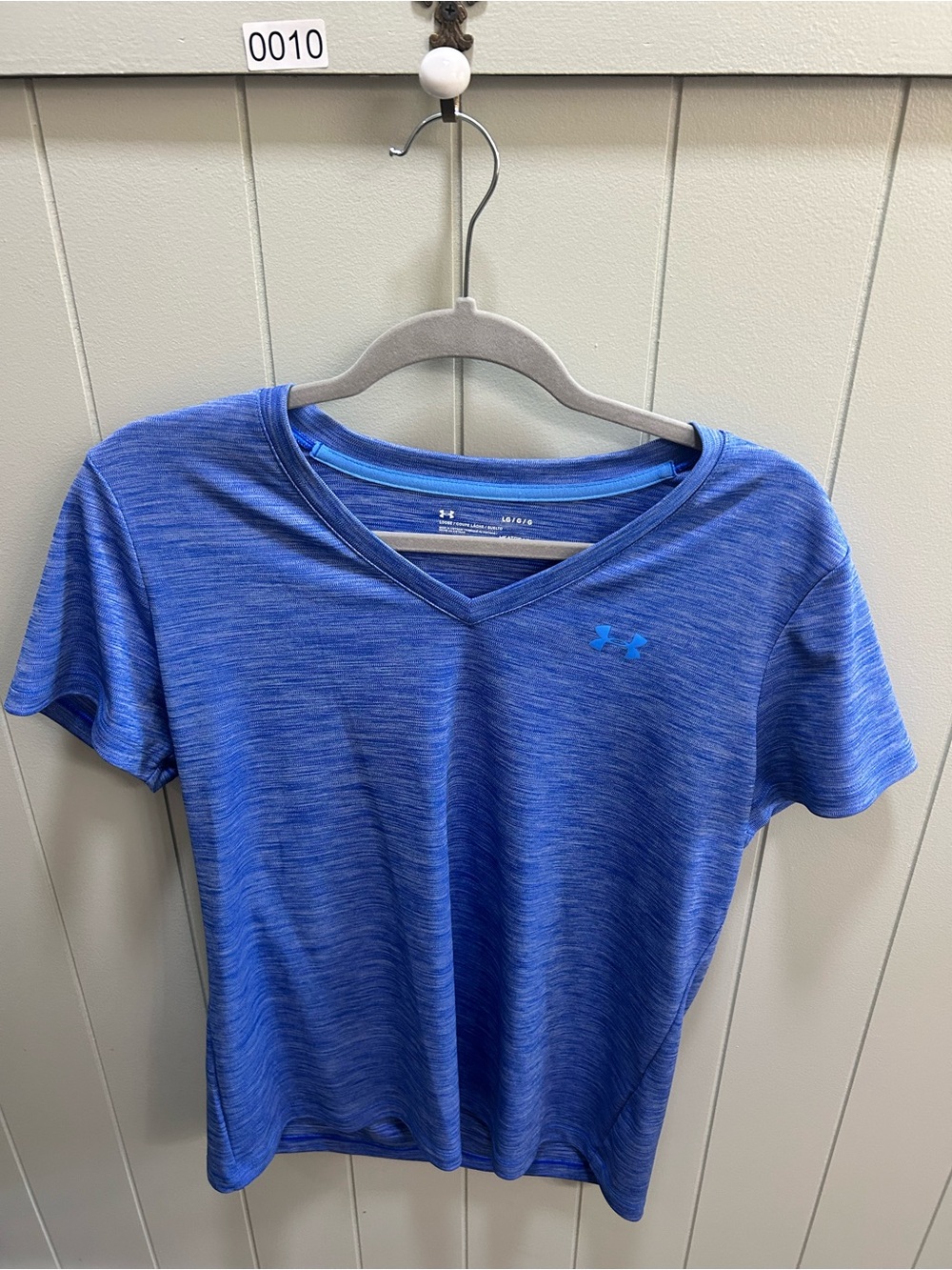 LG Blue Heather V-Neck Short Sleeve Tee
